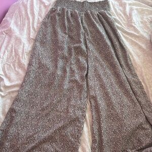 Sienna Sky Black and White Patterned Wide-Leg Pants